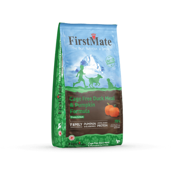 FirstMate Pet Foods Cage Free Duck Meal & Pumpkin Formula