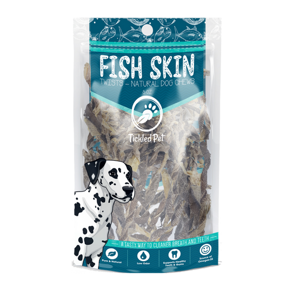 Icelandic Codfish Skin Twists Dog Treats (5 oz)