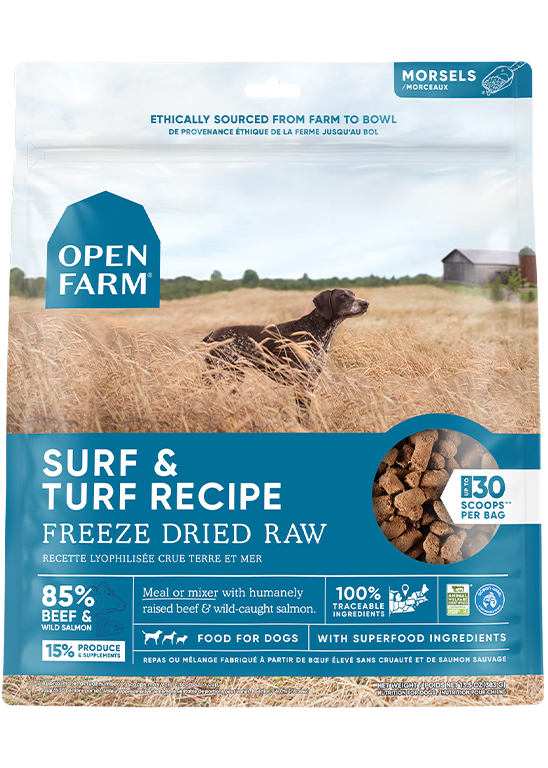 Open Farm Surf & Turf Freeze Dried Raw Dog Food (22 oz)