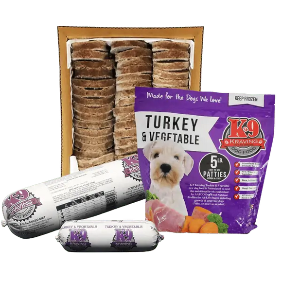 K-9 Kraving Turkey & Vegetable Raw Dog Food